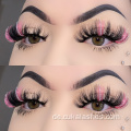 Pink Faux Mink Wimpern mit glitzernden gefälschten Wimpern